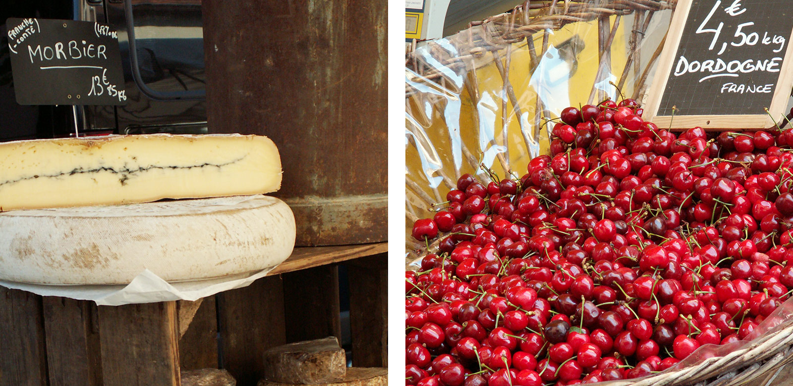 Franse lokale streekproducten van de markt.