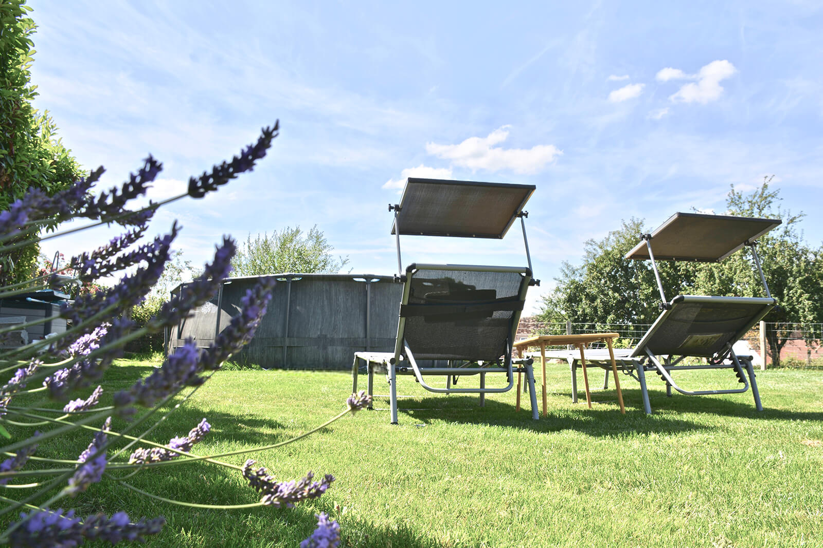 Pool Holiday home LOTT Saint Germain les Belles construction pool sunbeds