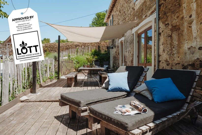 Vakantiehuis LOTT Coussac Bonneval Frankrijk (Nouvelle Aquitaine, Haute-Vienne). Sfeervol natuurhuisje op kleinschalig vakantiepark.