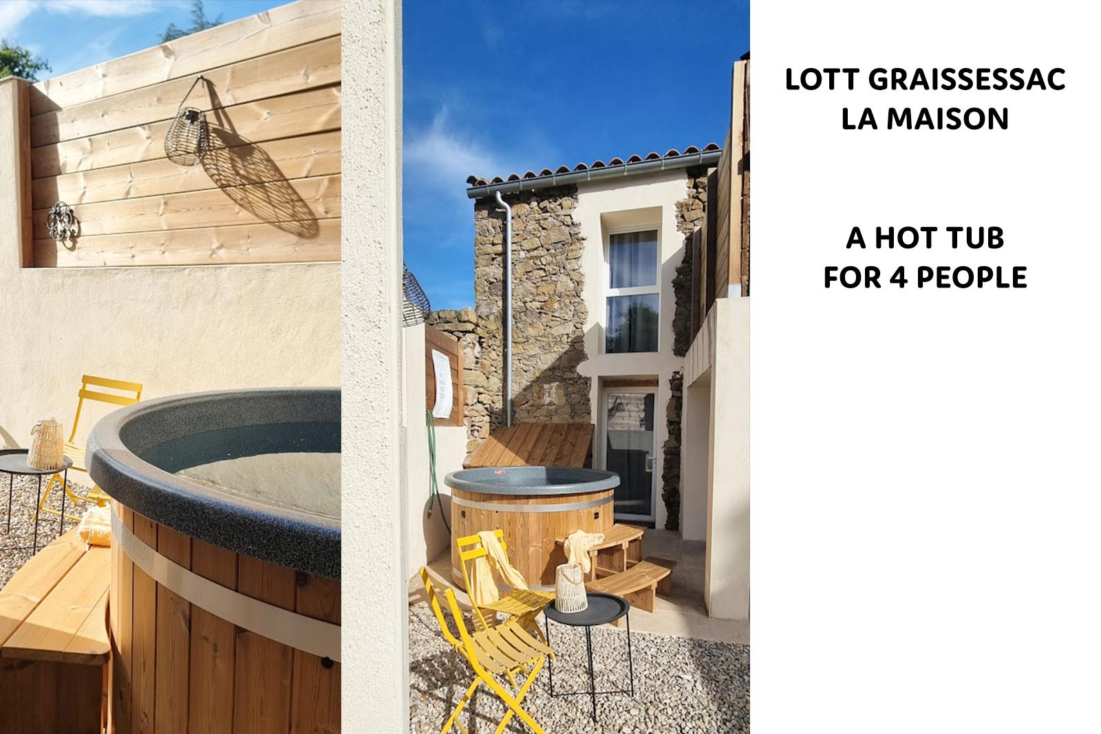 Hottub vakantiehuis LOTT Graissessac La Maison ligbedden heerlijk voor alle jaargetijden